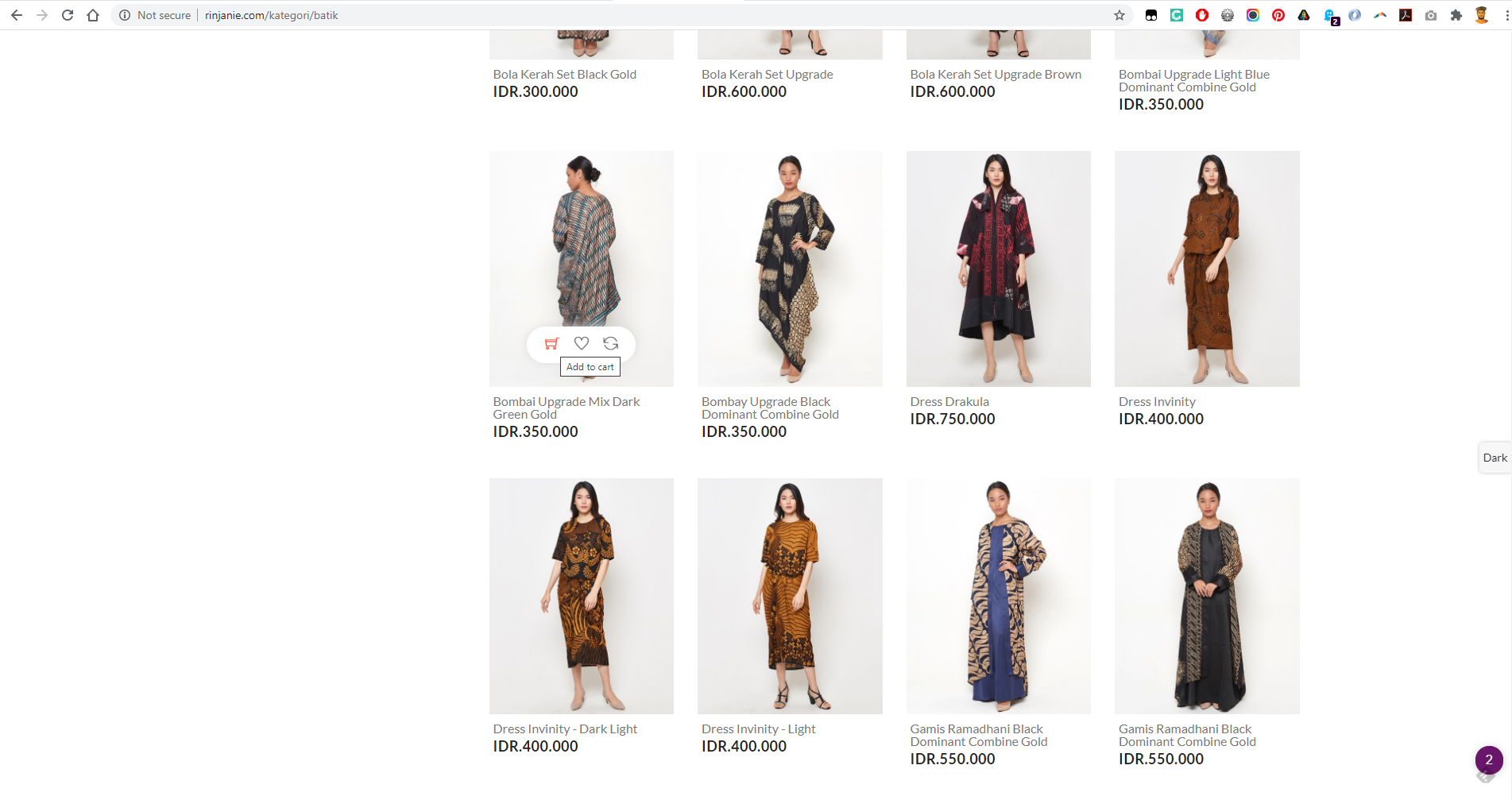 Choose Batik From List at www.rinjanie.com